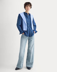 Everyday Shirt in Silky Cotton | Estate Blue/Open Air/White