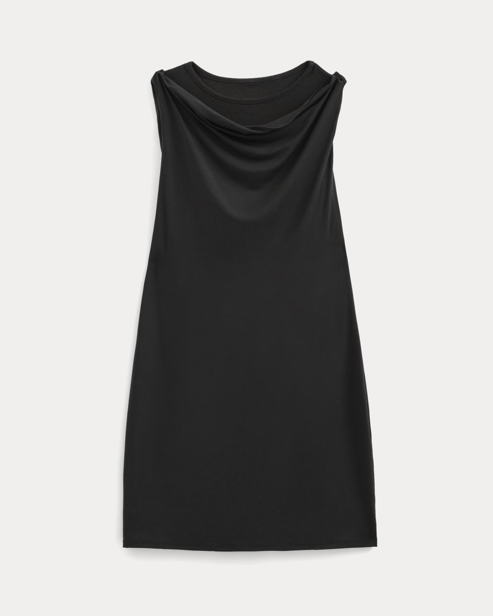 Cowl Neck Mini Dress | Black