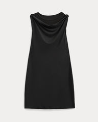 Cowl Neck Mini Dress | Black