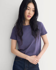 The Box-Cut Tee in Essential Cotton | Graystone | No Pocket
