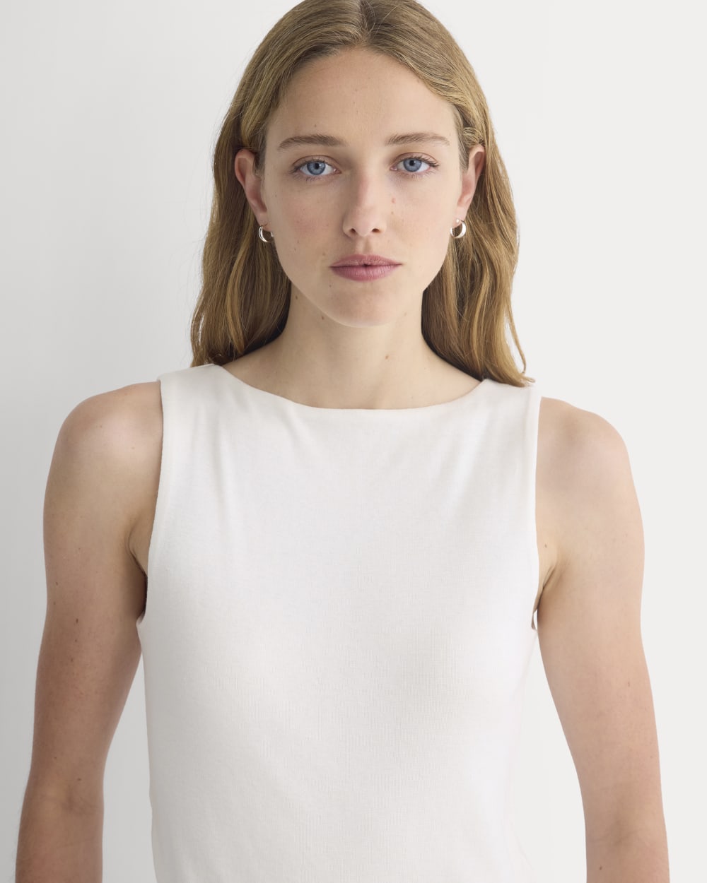 Tissue Boatneck Tank with Side Tie | Bone