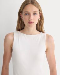 Tissue Boatneck Tank with Side Tie | Bone