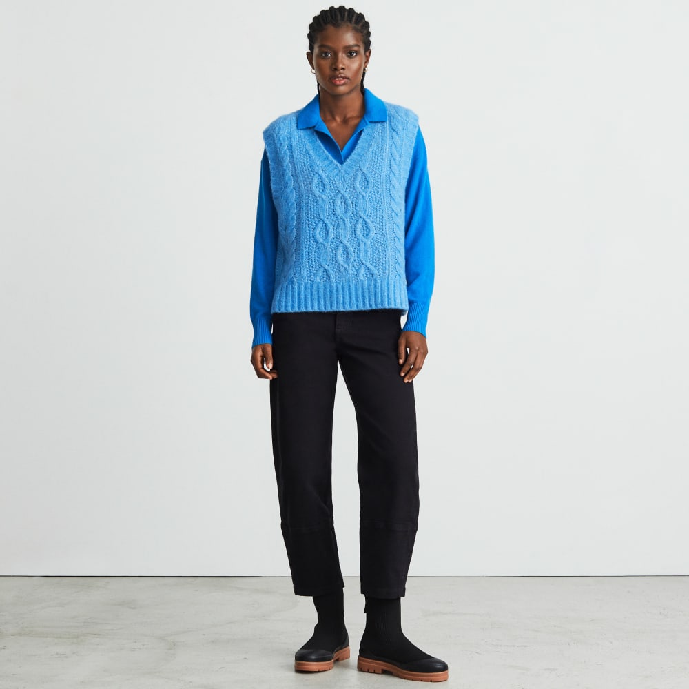 The Cloud Cable-Knit Vest | Lake