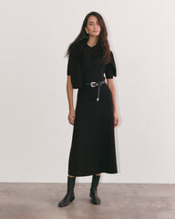 The Ribbed Sweater Dress | Black