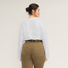 The Organic Cotton Relaxed Long Sleeve Tee | White