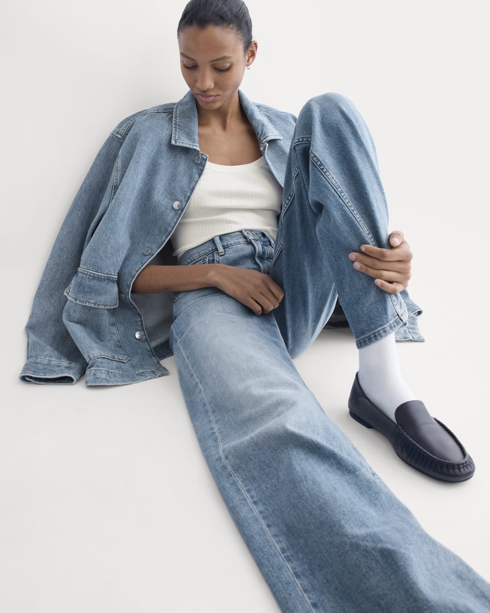 The Column Jean | Vintage Light Indigo | 33" Inseam