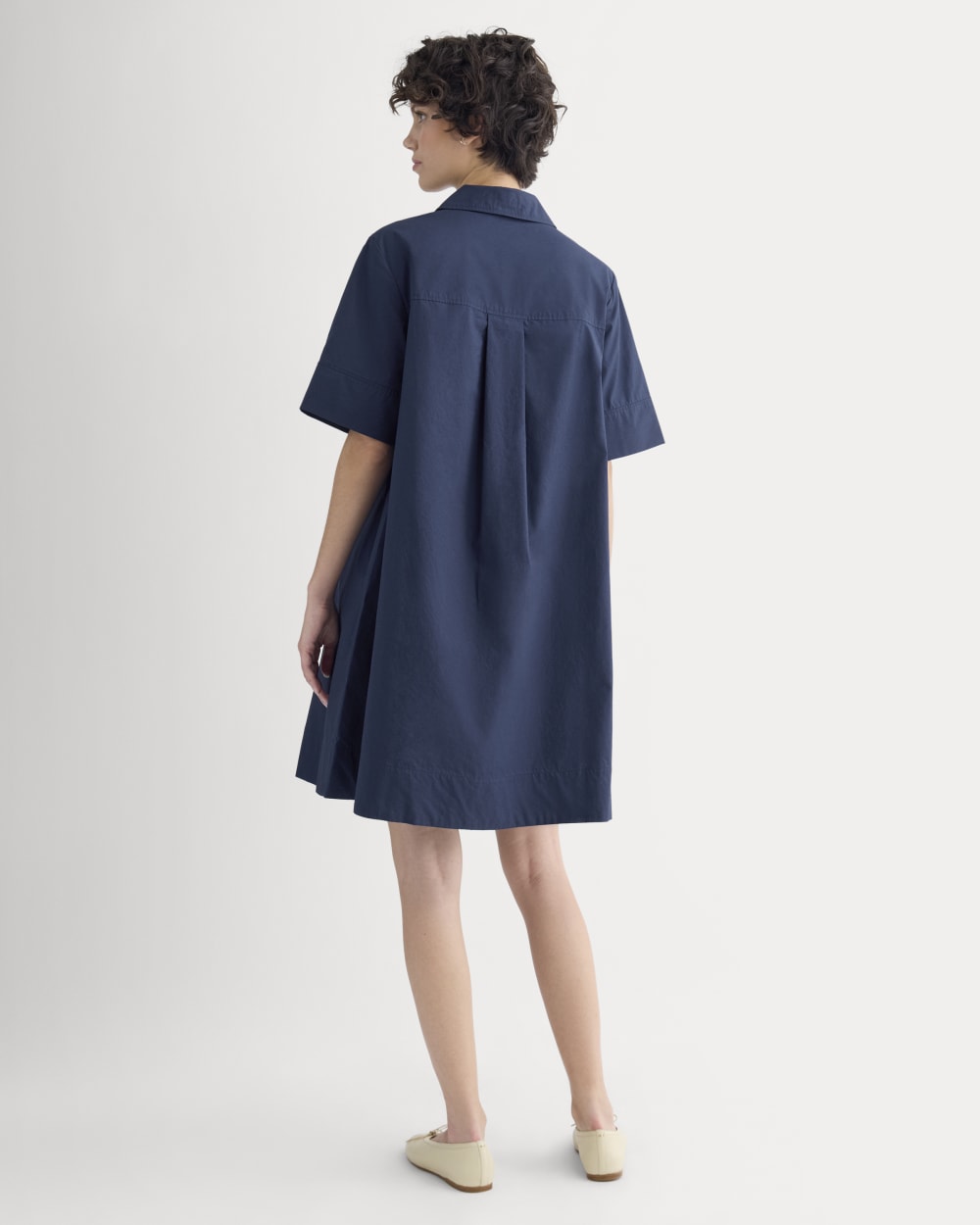 Popover Mini Shirtrdress in Ultrasoft Cotton | Navy