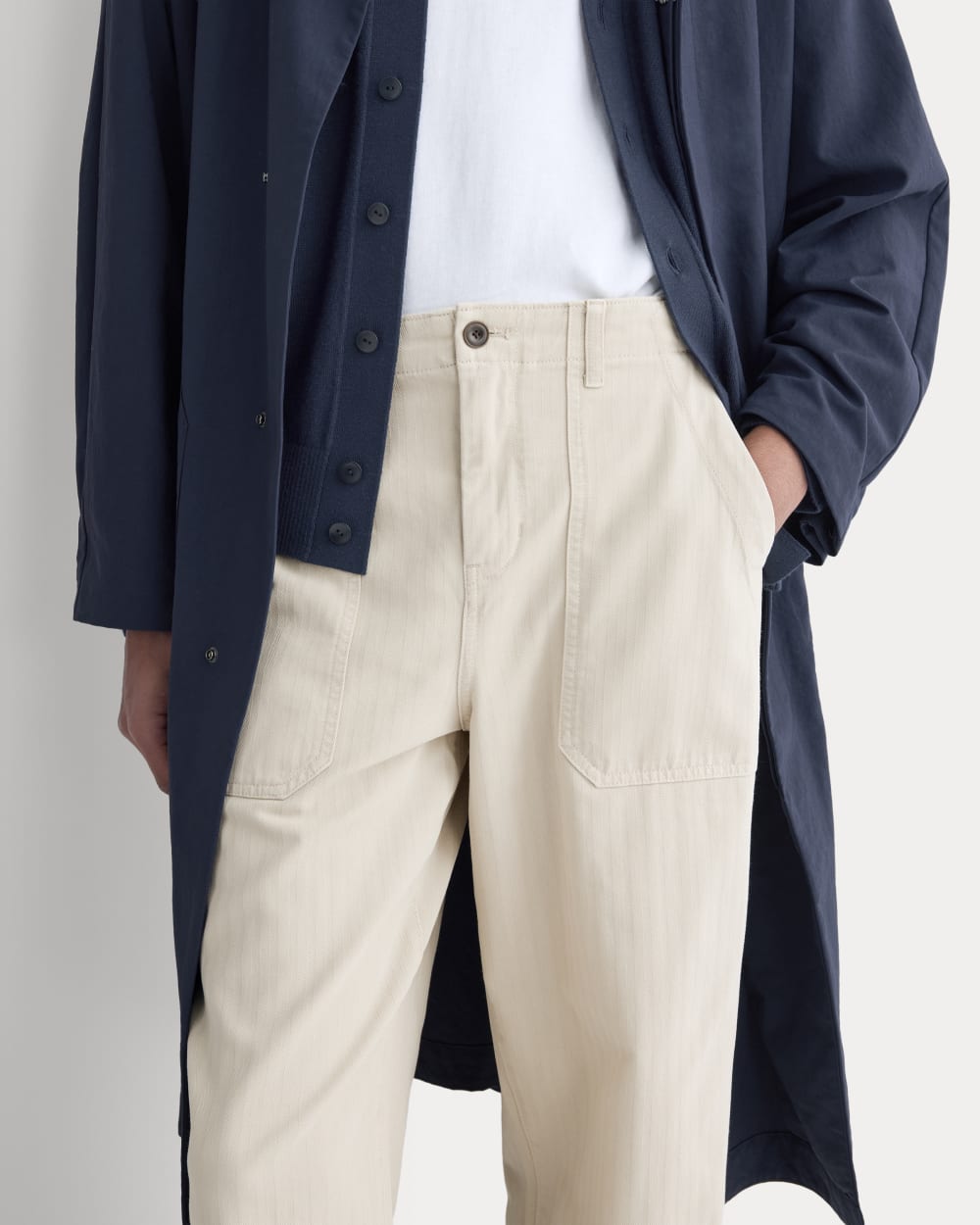 Relaxed Herringbone Fatigue Pants | Peyote