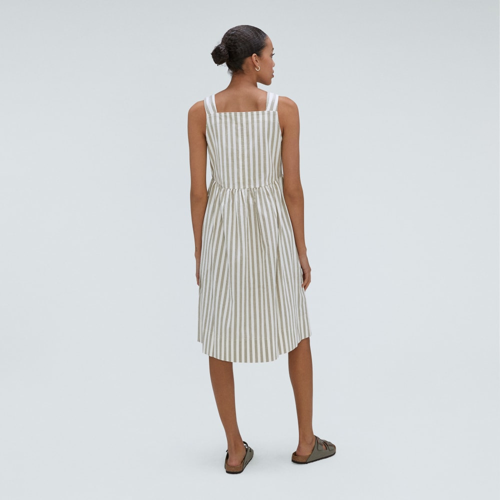 The Seersucker Midi Dress | Nutria / Off-White