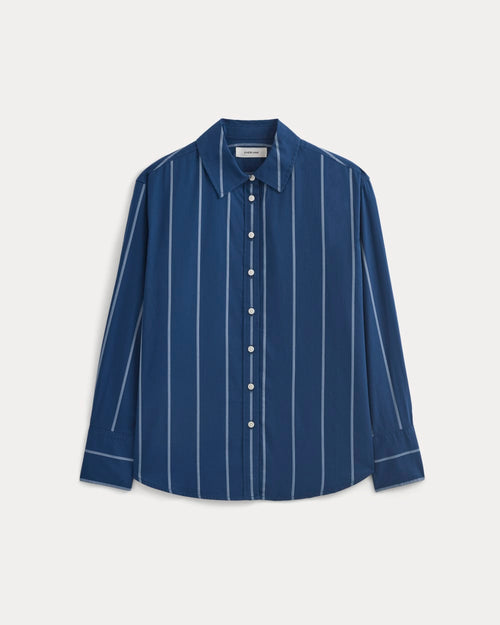 Everyday Shirt in Silky Cotton | Estate Blue/Open Air/White