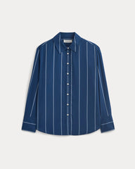 Everyday Shirt in Silky Cotton | Estate Blue/Open Air/White