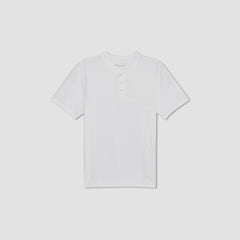 The Cotton Slub Henley | White