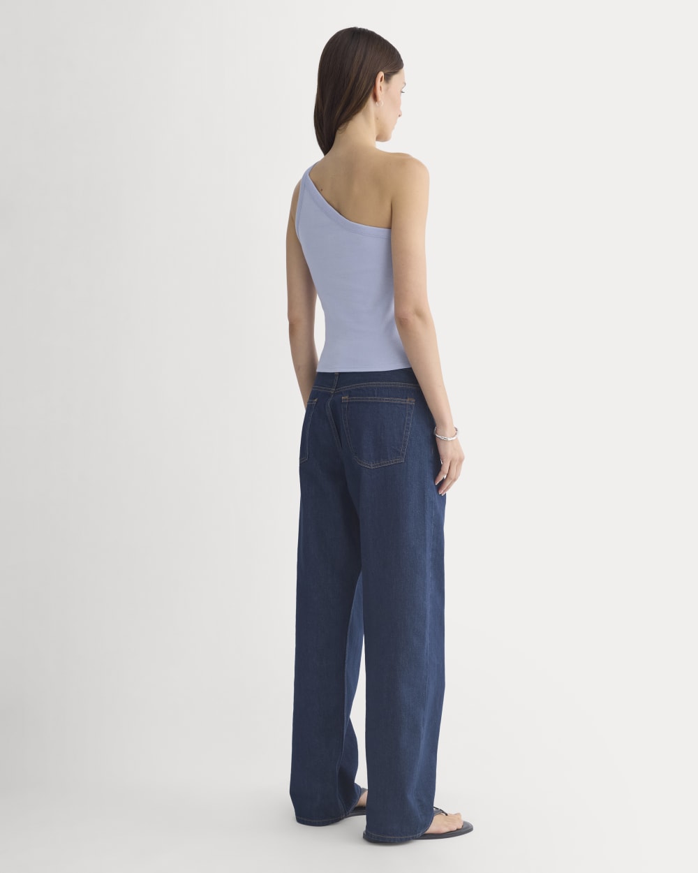 RetroSoft Cotton One-Shoulder Tank | Aleutian
