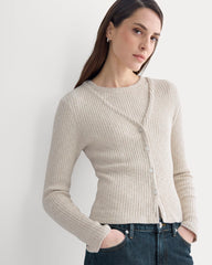 The Cozy Rib Cardigan | Peyote / Bone