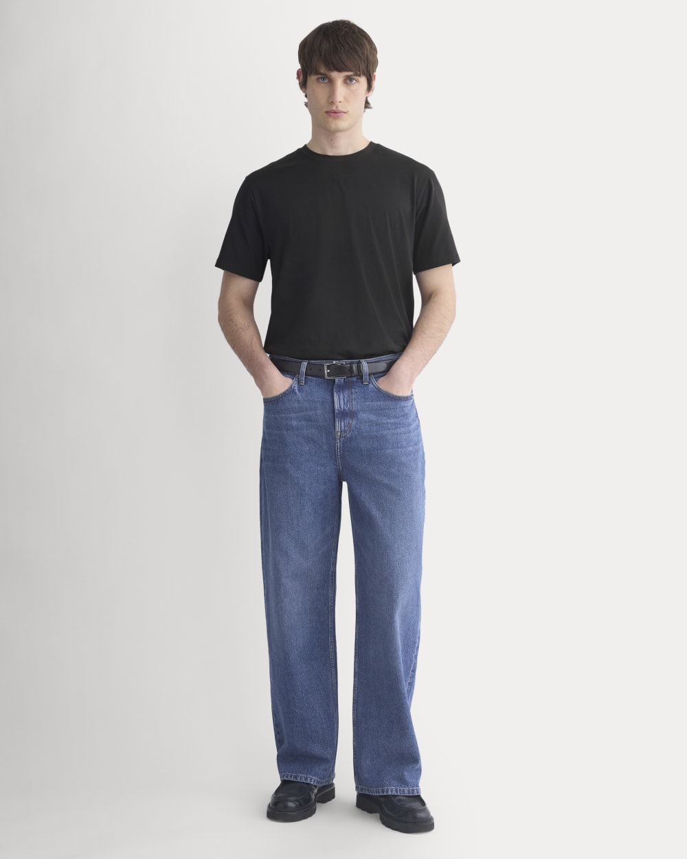 Archive Standard-Fit Cotton Crew | Black