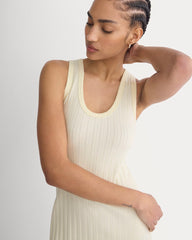 Scoop-Neck Midi Dress in Pointelle Knit | Lemon Icing