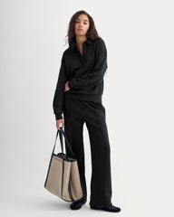 Lightweight Terry Pintuck Sweatpant | Black