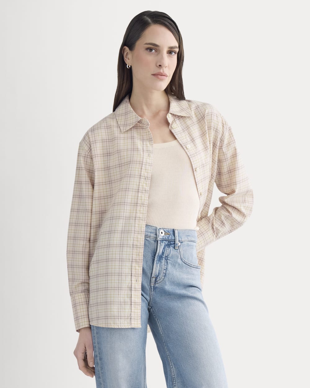 Everyday Shirt in Silky Cotton | Plaid