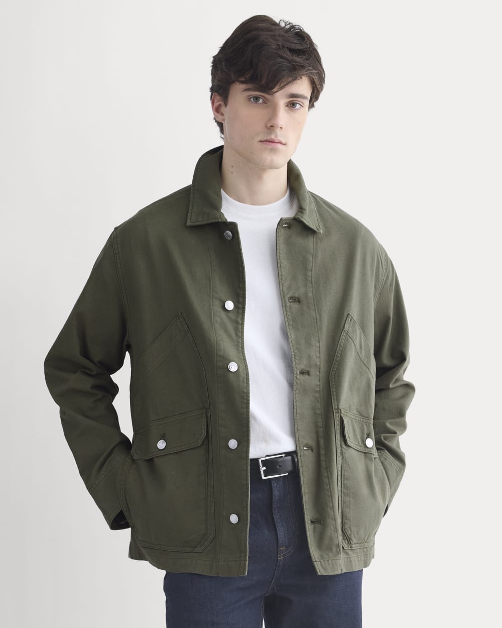 Relaxed Barn Jacket | Olive Night