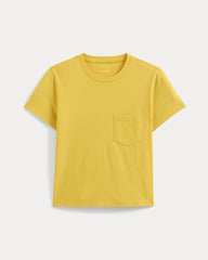 The Box-Cut Tee in Essential Cotton | Passion Fruit | Pocket