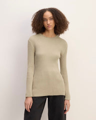 The Cotton Rib Crew | Trench Coat Khaki