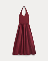 Halter Dress in Ultrasoft Cotton | Pomegranate