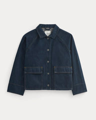 Cropped Denim Jacket | Garment-Dyed Indigo