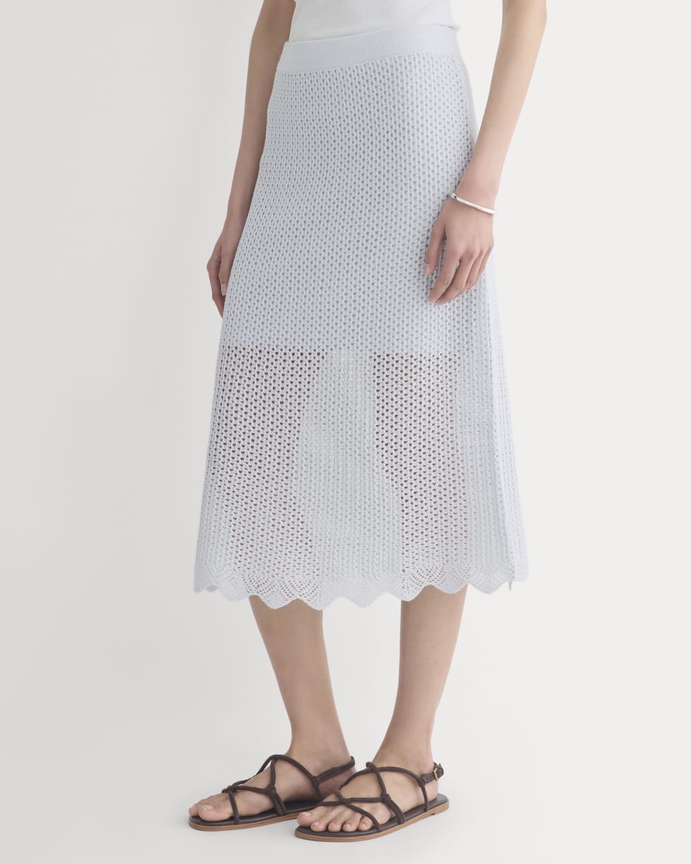Lace-Knit Midi Skirt | Skywriting
