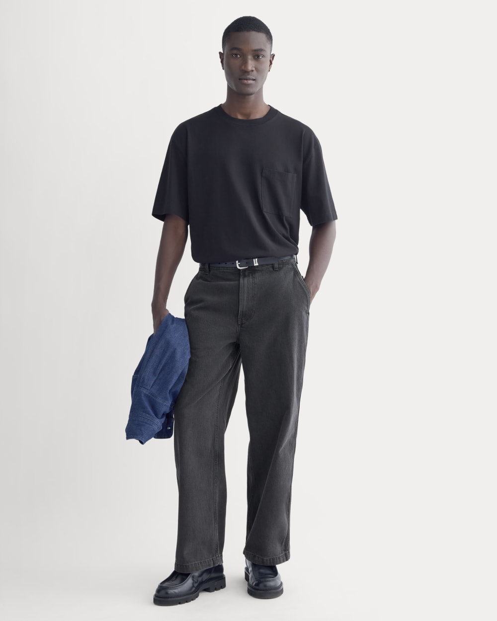 Oversized Midweight Tee | Black
