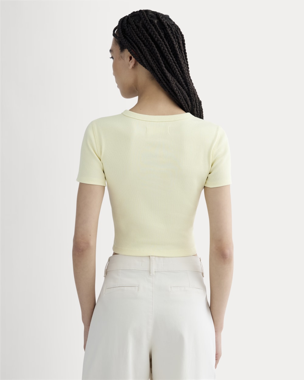 The '90s Rib Tee | Light Yellow