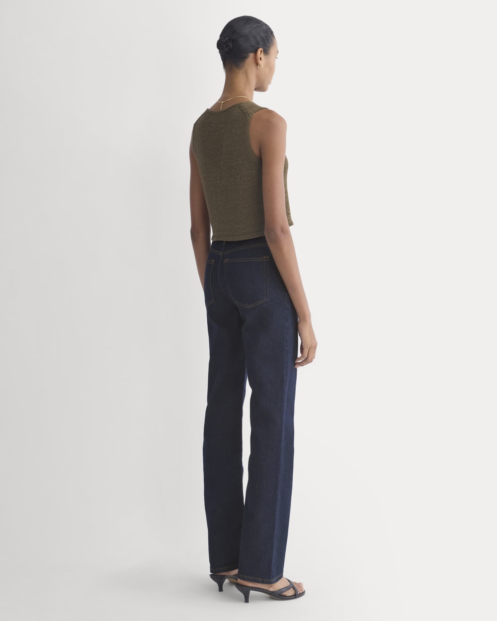 Button-Front Tank in Tape Yarn | Beech