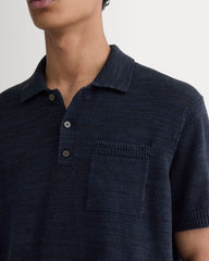 The Cotton Linen Polo | Navy
