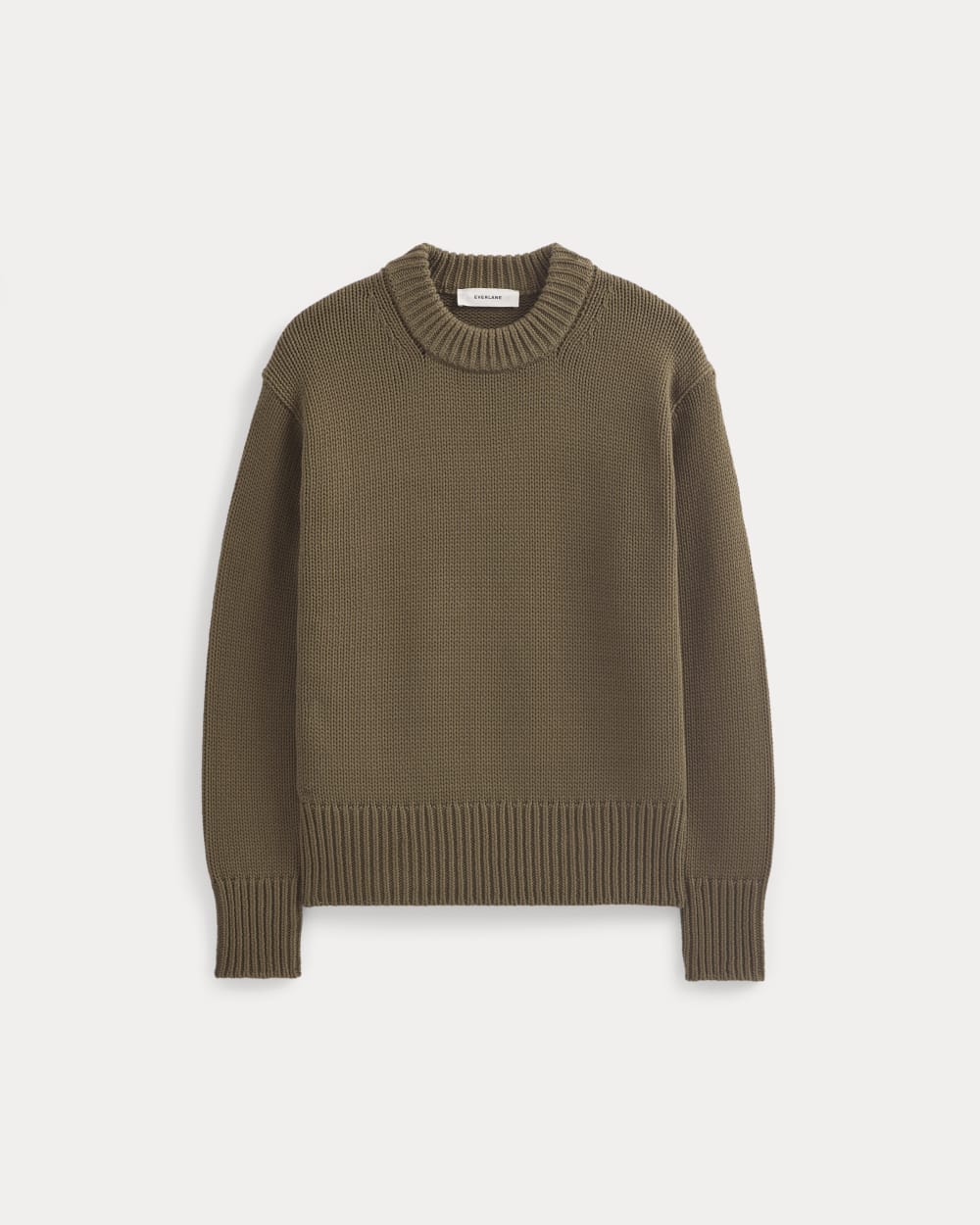 Oversized Cocoon Crew in Elevated Cotton | Beech