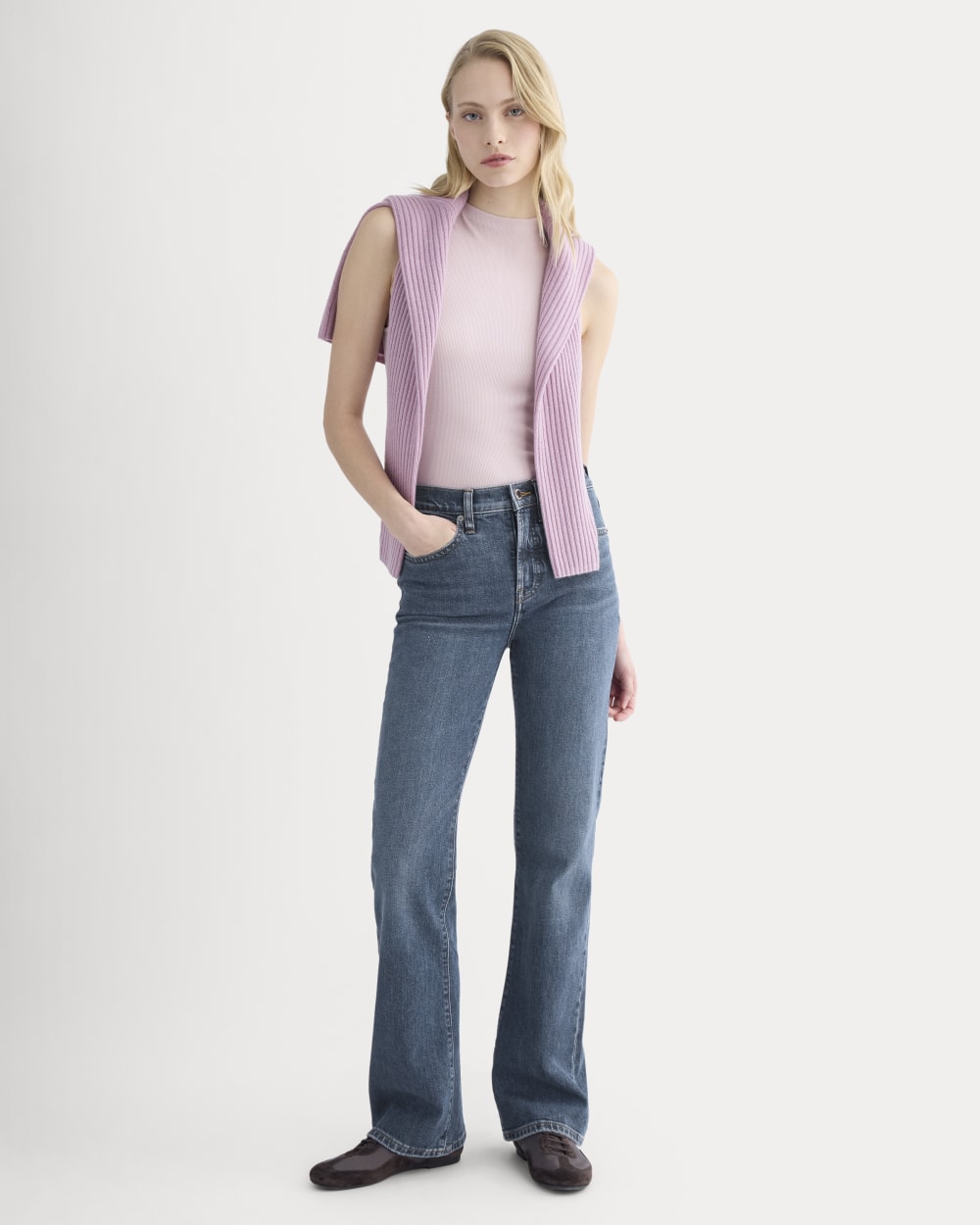 The Luxe Rib Funnel-Neck Tank | Burnished Lilac