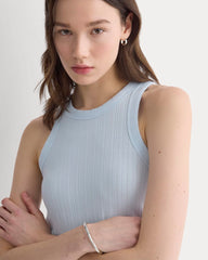 Racerback Tank in Pointelle | Skywriting