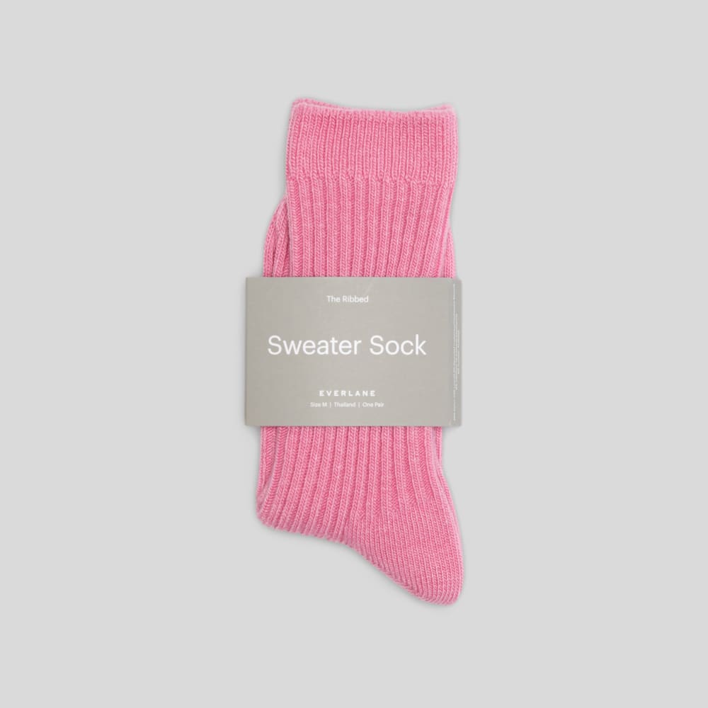 The Ribbed Sweater Sock | Fuchsia Pink