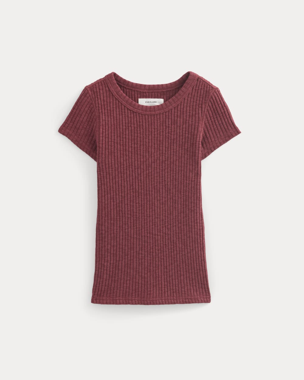 The Cozy Rib Tee | Pomegranate