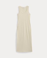 Scoop-Neck Midi Dress in Pointelle Knit | Lemon Icing