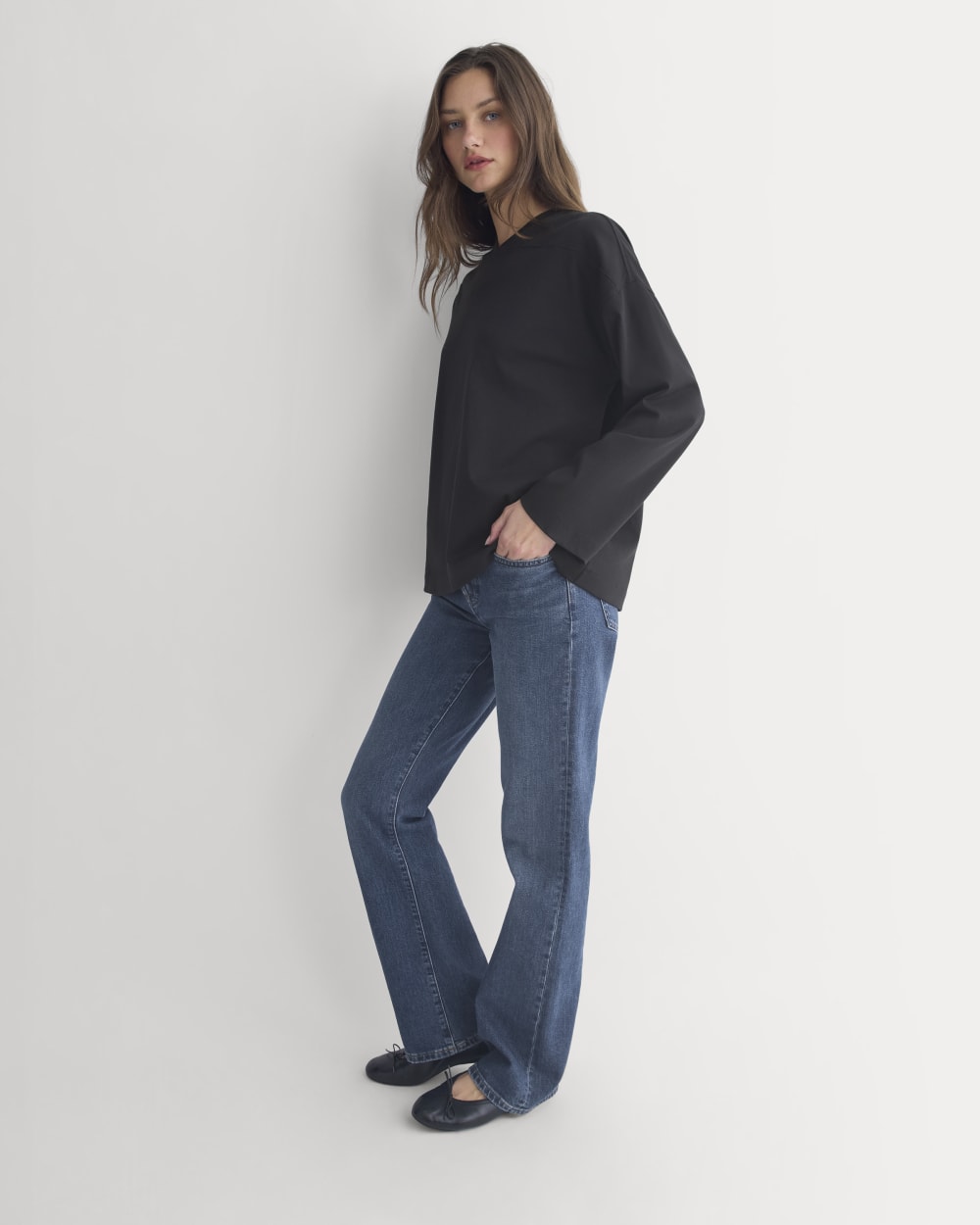 Retro V-Neck Jersey | Black