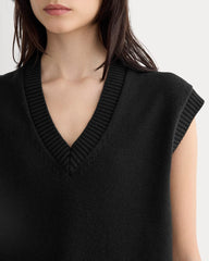 The Boxy Vest in Everyday Cotton | Black