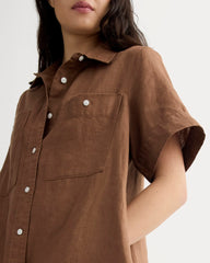 The Daytripper Dress in Linen | Cedarwood