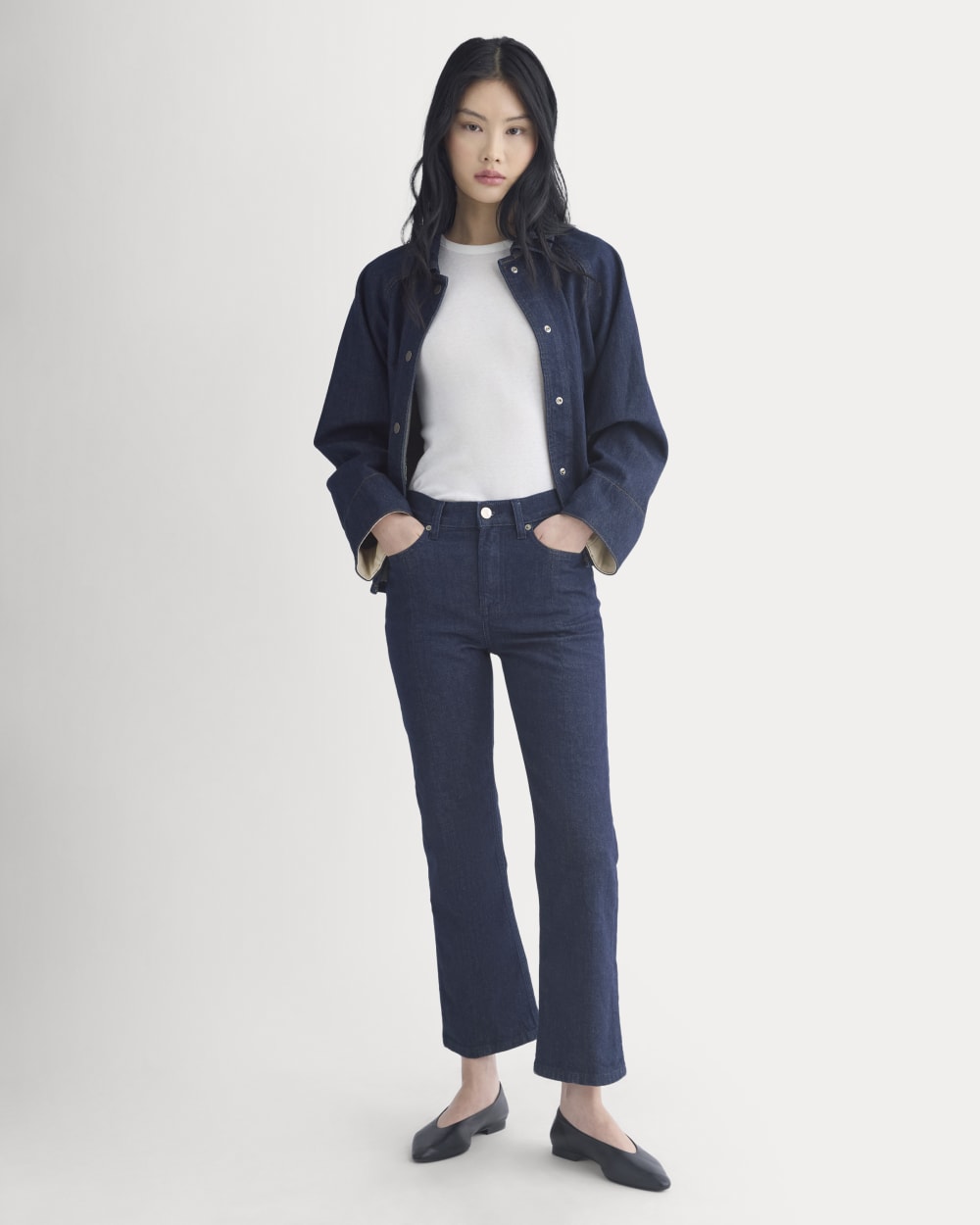 High-Rise Kick Flare Jean | Tungsten Rinse