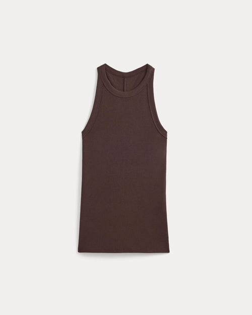 Luxe Rib Racerback Tank | Coffee Bean