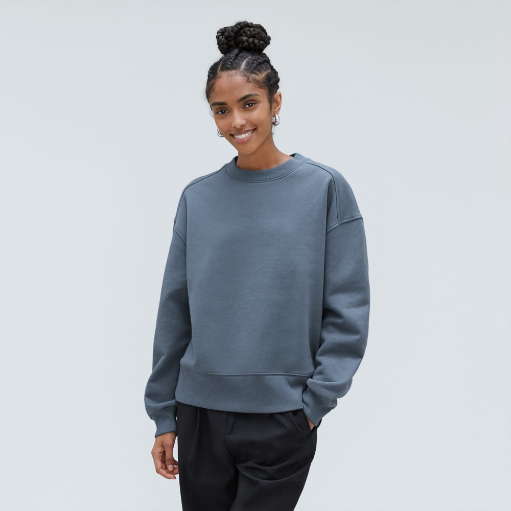 The Track Oversized Crew | Faded Blue