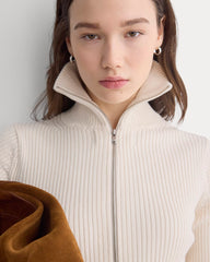 Full-Zip Ribbed Jacket in Everyday Cotton | Canvas