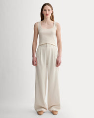 The Luxe Rib Square-Neck Tank | Heathered Oat