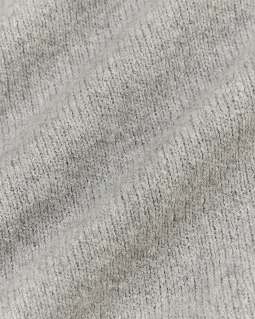 The V-Neck Sweater in Plush Cotton | Heathered Grey