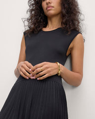 The Knit Pleated Dress | Black