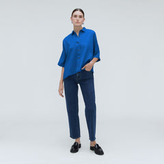 The Drapey Square Shirt | Lapis Blue