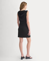 Cowl Neck Mini Dress | Black